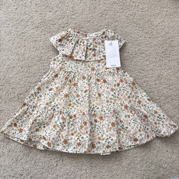 Mango Baby Girl Floral Ruffle Dress - Picture 1 of 3